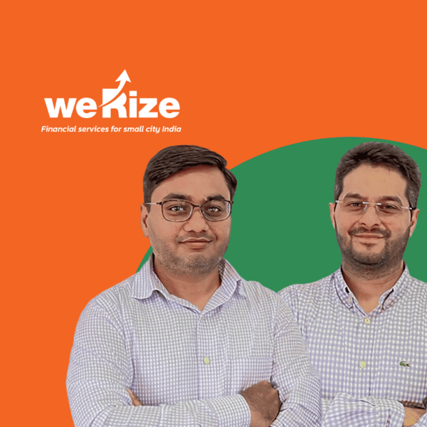 WeRize co-founders Vishal Chopra and Himanshu Gupta standing side-by-side below the company logo.