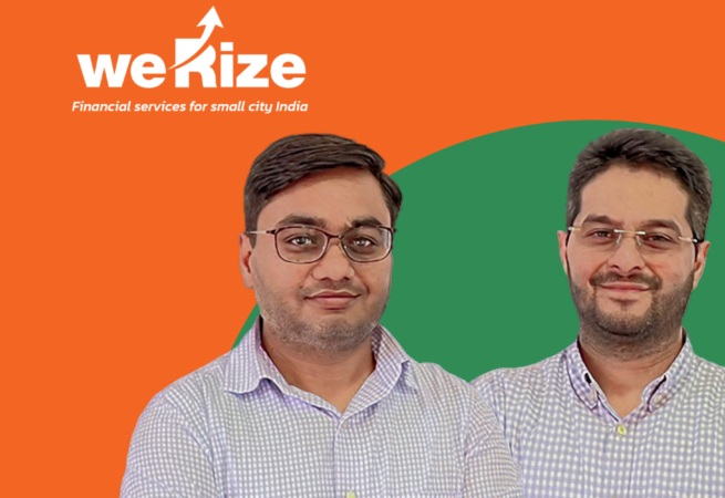 WeRize co-founders Vishal Chopra and Himanshu Gupta standing side-by-side below the company logo.