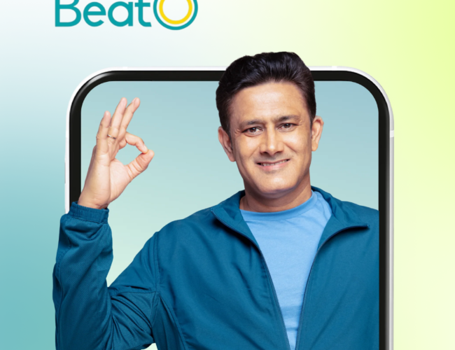 Graphic representing BeatO's smart digital diabetes management system.